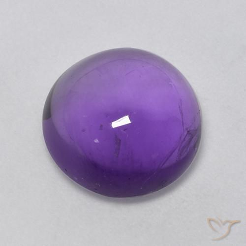 Ametista Viola medio-chiaro naturale da 4.55 ct, Rotondo, Trasparente