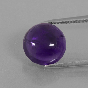 Ametista viola naturale da 4,96 ct, taglio rotondo, trasparente