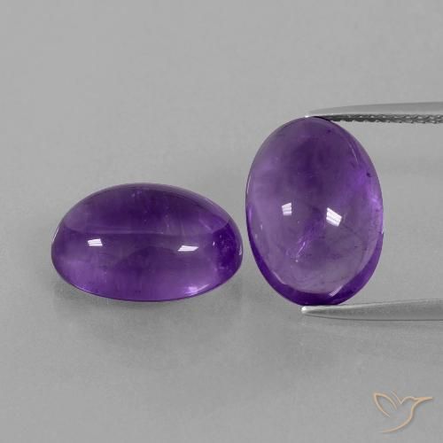 12.72ctw Naturale Viola medio-chiaro Ametista, Ovale, Trasparente