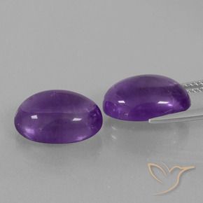 Gemme di Ametista Viola medio-chiaro naturale da 12.72 ct, Ovale, Trasparente