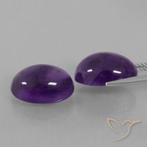 Gemme di Ametista Viola medio-chiaro naturale da 13.46 ct, Ovale, Trasparente