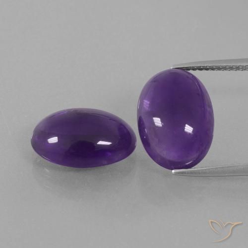 10.88ctw Naturale Viola medio Ametista, Ovale, Trasparente