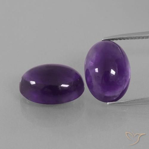 13.08ctw Naturale Viola medio-chiaro Ametista, Ovale, Trasparente