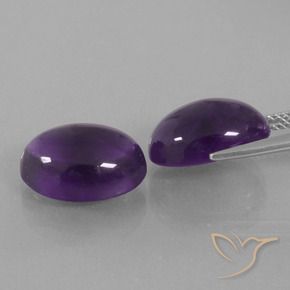 Gemme di Ametista Viola medio-chiaro naturale da 13.08 ct, Ovale, Trasparente