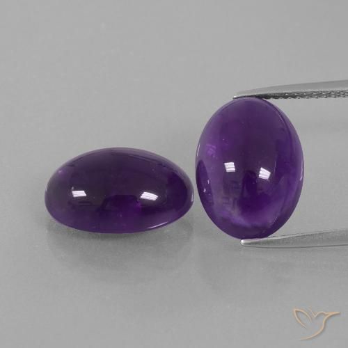 11.60ctw Naturale Viola medio-chiaro Ametista, Ovale, Trasparente