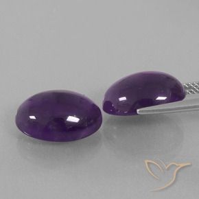 Gemme di Ametista Viola medio-chiaro naturale da 11.60 ct, Ovale, Trasparente