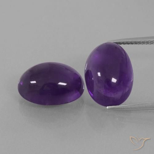 13.47ctw Naturale Viola medio-chiaro Ametista, Ovale, Trasparente