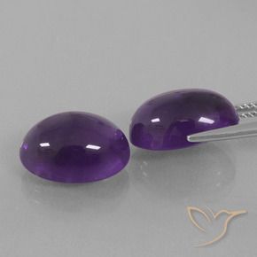Gemme di Ametista Viola medio-chiaro naturale da 13.47 ct, Ovale, Trasparente