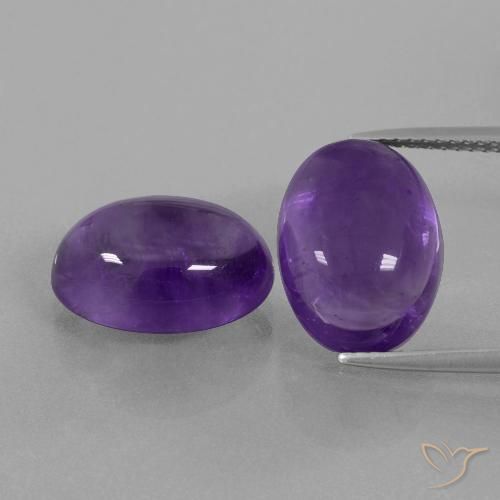 13.80ctw Naturale Viola medio Ametista, Ovale, Trasparente