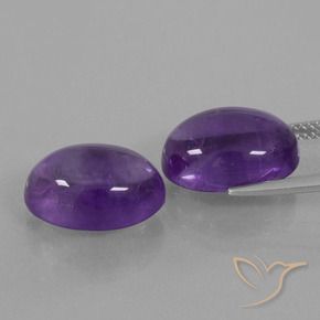 Gemme di Ametista Viola medio naturale da 13.80 ct, Ovale, Trasparente