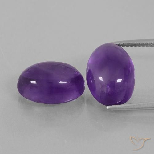 13.75ctw Naturale Viola medio-chiaro Ametista, Ovale, Trasparente
