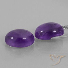 Gemme di Ametista Viola medio-chiaro naturale da 13.75 ct, Ovale, Trasparente