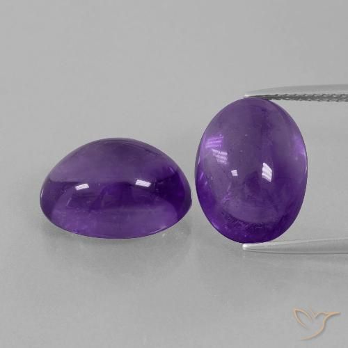 13.74ctw Naturale Viola medio Ametista, Ovale, Trasparente