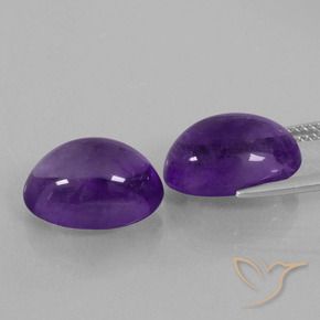 Gemme di Ametista Viola medio naturale da 13.74 ct, Ovale, Trasparente