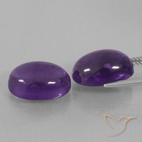Gemme di Ametista Viola medio-chiaro naturale da 14.02 ct, Ovale, Trasparente