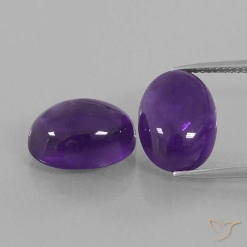 13.76ctw Naturale Viola medio Ametista, Ovale, Trasparente
