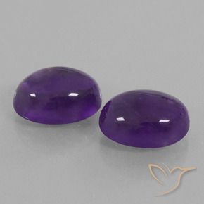 Gemme di Ametista Viola medio naturale da 13.76 ct, Ovale, Trasparente