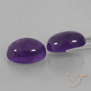 Gemme di Ametista Viola medio naturale da 13.76 ct, Ovale, Trasparente