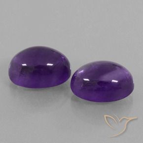 Gemme di Ametista Viola medio naturale da 15.15 ct, Ovale, Trasparente
