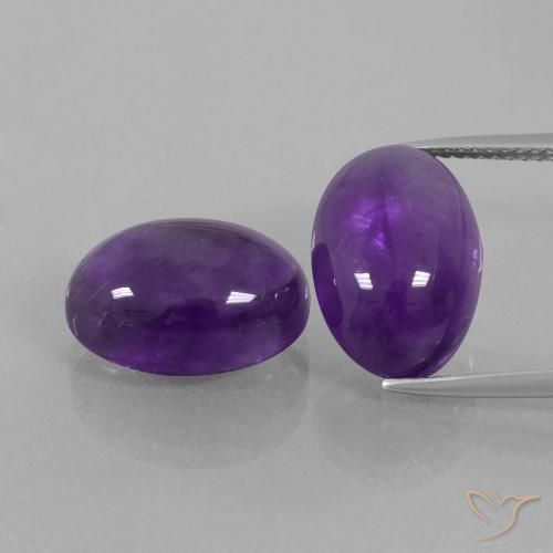14.49ctw Naturale Viola medio Ametista, Ovale, Trasparente