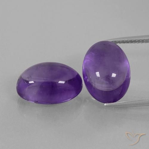 14.52ctw Naturale Viola medio Ametista, Ovale, Trasparente