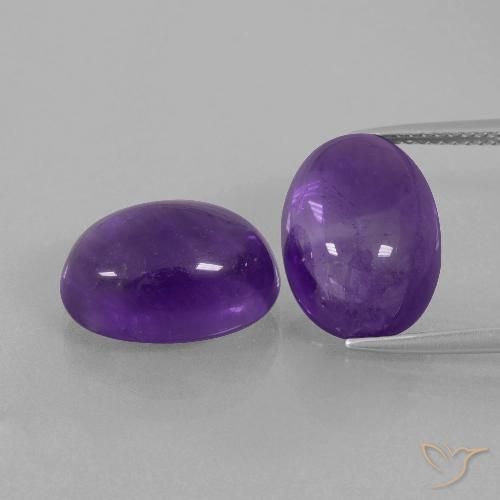 14.04ctw Naturale Viola medio Ametista, Ovale, Trasparente
