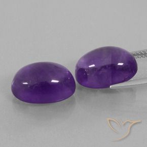 Gemme di Ametista Viola medio naturale da 14.04 ct, Ovale, Trasparente