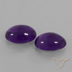 Gemme di Ametista Viola medio naturale da 10.89 ct, Ovale, Trasparente