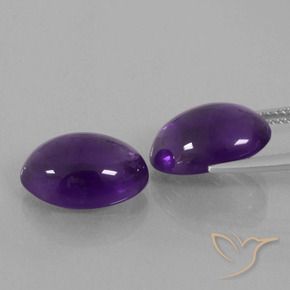 Gemme di Ametista Viola medio naturale da 10.89 ct, Ovale, Trasparente