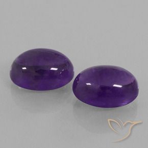 Gemme di Ametista Viola medio naturale da 14.31 ct, Ovale, Trasparente