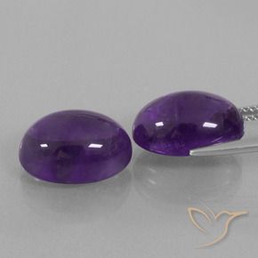 Gemme di Ametista Viola medio naturale da 14.31 ct, Ovale, Trasparente