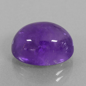 Ametista Viola medio-chiaro naturale da 8.25 ct, Taglio ovale, Trasparente