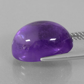 Ametista Viola medio-chiaro naturale da 8.25 ct, Taglio ovale, Trasparente