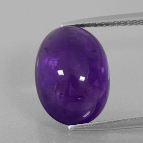 Ametista Viola naturale da 7.23 ct, Taglio ovale, Trasparente