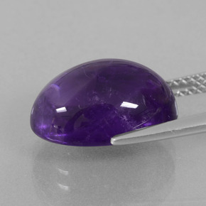 Ametista Viola naturale da 7.23 ct, Taglio ovale, Trasparente