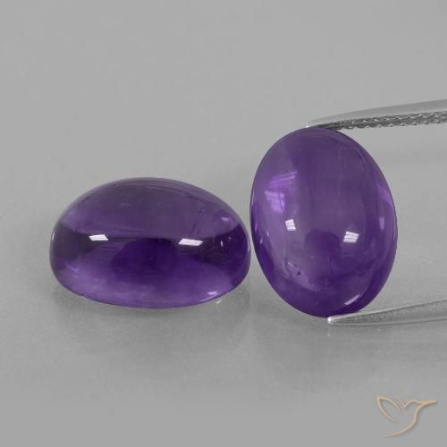 13.76ctw Naturale Viola medio Ametista, Ovale, Trasparente