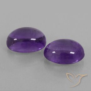 Gemme di Ametista Viola medio naturale da 13.76 ct, Ovale, Trasparente