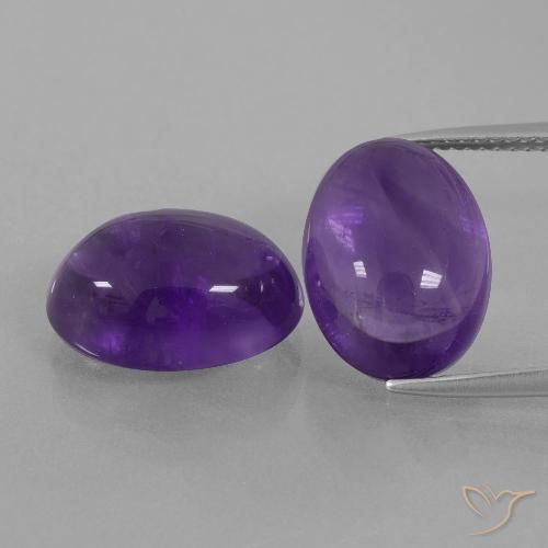 13.63ctw Naturale Viola medio Ametista, Ovale, Trasparente