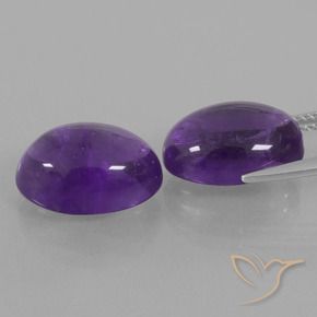Gemme di Ametista Viola medio naturale da 13.63 ct, Ovale, Trasparente