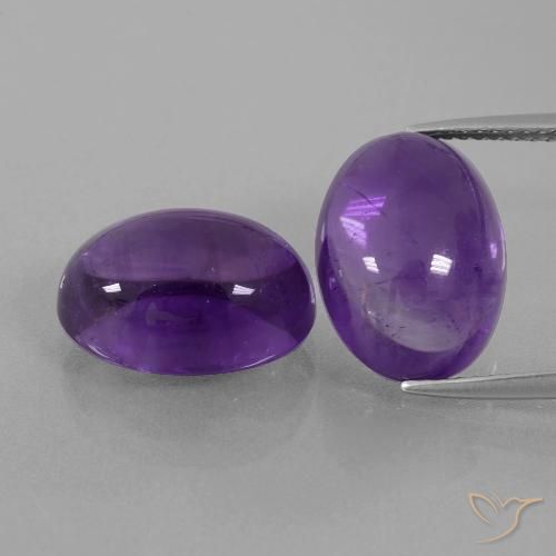 14.45ctw Naturale Viola medio Ametista, Ovale, Trasparente