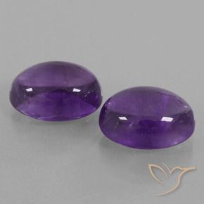 Gemme di Ametista Viola medio naturale da 14.45 ct, Ovale, Trasparente