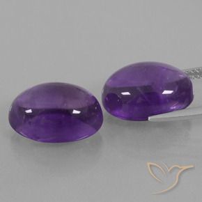 Gemme di Ametista Viola medio naturale da 14.45 ct, Ovale, Trasparente
