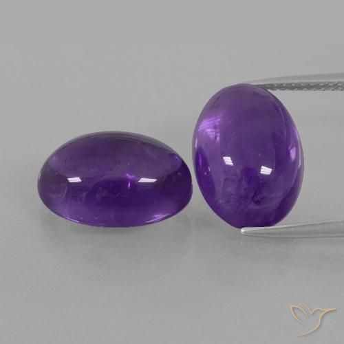 Gemme di Ametista Viola medio naturale da 13.97 ct, Ovale, Trasparente