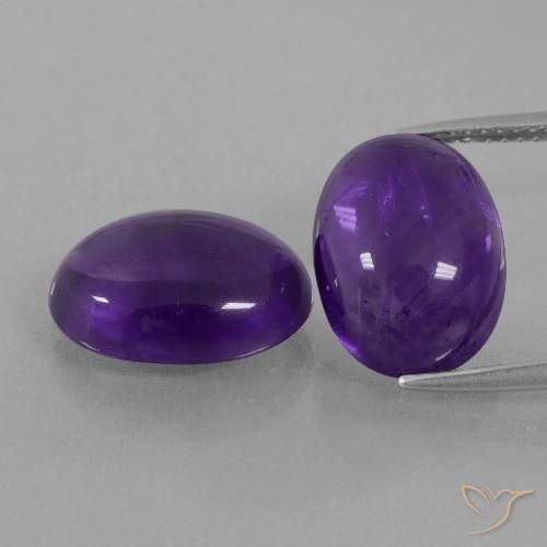 11.63ctw Naturale Viola medio Ametista, Ovale, Trasparente