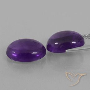 Gemme di Ametista Viola medio naturale da 11.63 ct, Ovale, Trasparente