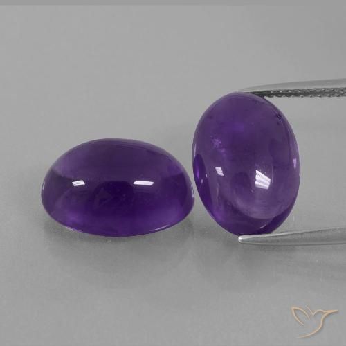 12.94ctw Naturale Viola medio Ametista, Ovale, Trasparente