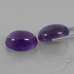 Gemme di Ametista Viola medio naturale da 12.94 ct, Ovale, Trasparente