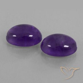 Gemme di Ametista Viola medio naturale da 12.99 ct, Ovale, Trasparente