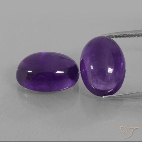 13.81ctw Naturale Viola medio Ametista, Ovale, Trasparente
