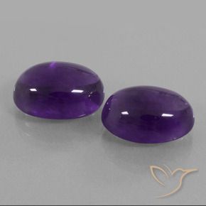 Gemme di Ametista Viola medio naturale da 13.81 ct, Ovale, Trasparente